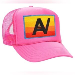 Aviator Nation Pink Mesh Hat with AV Logo